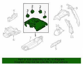 Exhaust manifold protection BMW X5 F15 14-18 4.4T front