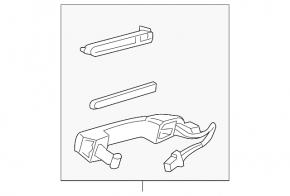 Cadillac ATS 13-door outer rear left handle, keyless, 2-pin, pre-restored