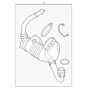 Air duct for the BMW 3 F30 12-18 2.0L diesel turbo
