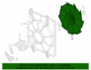 Cooling fan impeller left Honda Civic XI FE/FL 22- 2.0, 1.5T
