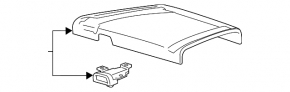 Cadillac CTS 14 armrest - leather, gray, dry-cleanable