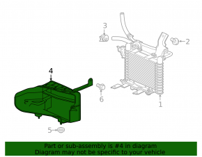 Honda Clarity 18-21 usa automatic transmission radiator deflector broken guide
