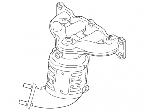 Exhaust manifold with catalytic converter Kia Sorento 16-20 2.4 AWD