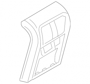 Rear center console trim VW CC 13-17 black