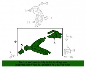 Lower control arm front left VW Atlas 18-23