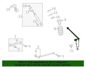 Rear left camber arm for Lexus LX570 08-21