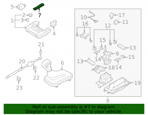 Audi Q7 4L Gear Shift Indicator 10-15 pokes