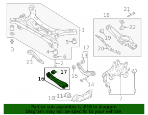Rear left transverse control arm Hyundai Sonata 20-23