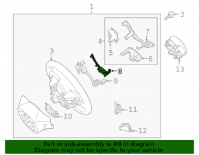 Kia Sportage 20-22 lower steering wheel trim, silver