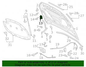Hood lock bracket VW Golf 15-21