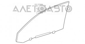 Front right door glass Toyota Highlander 08-13