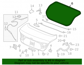 Trunk lid seal Honda Accord 18-22