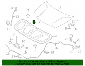 Bonnet bumper right Kia Niro 23-