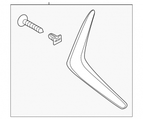 Front right fender molding Genesis G70 19-21