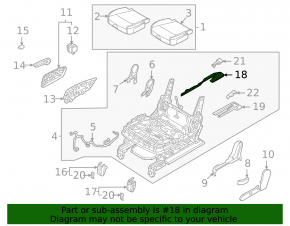 Rear right seat runner trim (2nd row) rear right Kia Sorento 21-26 HEV, PHEV black