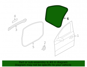 Door seal front left Audi Q5 8R 09-17