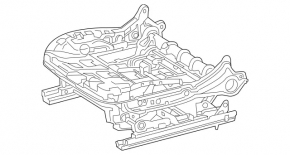 Left driver's seat runner for Mercedes W213 E 17-23 without frame