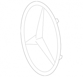 Emblem grille grill Mercedes GLS-class X166 13-16 OEM