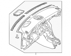 Mercedes C-Class W205 19-21 dashboard without airbag, black