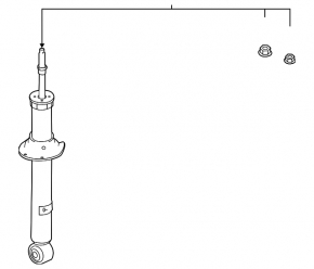 Shock absorber front right Infiniti Q50 14- RWD
