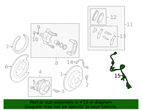 Rear right ABS sensor for Mazda CX-7 06-12 FWD