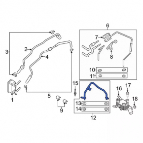 Rotary valve of cooling system of automatic transmission Ford Fusion mk5 17-20 1.5t