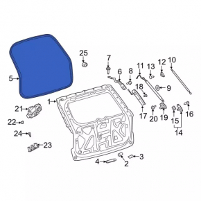 Rubber seal for Ford Explorer 20- trunk door