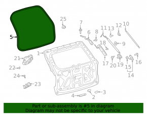 Rubber seal for Ford Explorer 20- trunk door