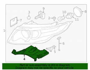 Left headlight mounting bracket for Land Rover Range Rover Evoque 12-18
