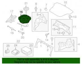 Foam plastic for Kia Optima 11-15 tool under R17