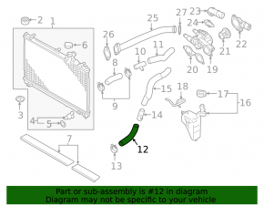 Mitsubishi Outlander 14-15 3-piece lower cooling hose assembly