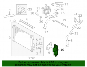 Radiator deflector right Toyota Prius 50 19-22 lower