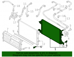 Kia Niro 23-26 EV inverter cooling radiator