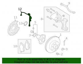 ABS sensor rear left Infiniti G25 G35 G37 4d 06-15