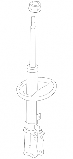 Rear left shock absorber Toyota Venza 09-15 FWD