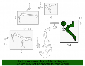 Lower control arm front left rear Audi A6 C7 12-18
