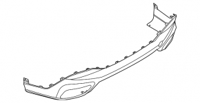 BMW X6 G06 20-23 M Competition Rear Bumper Lip