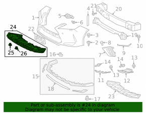 Front Bumper Guard Lexus RX350 RX450h 20-22
