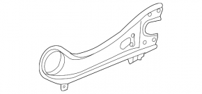 Rear left trailing arm Hyundai Santa FE Sport 17-18 rest FWD, microcracks S/B