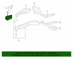 Front right side member nose bracket for Toyota Solara 2.4 04-08