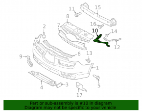Subaru b9 Tribeca right front bumper mount