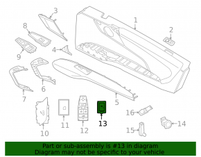BMW i3 14-20 Fuel Filler Door Release Button