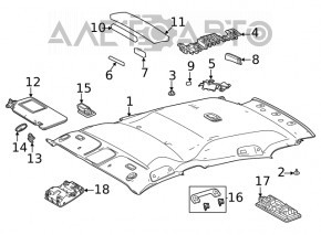 2021-22 Toyota Venza headliner, black, no panoramic windows, needs cleaning, scratches