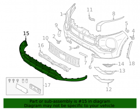 Mitsubishi Outlander 22-25 front bumper lip black with gray