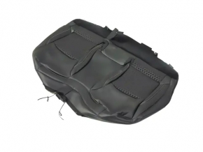 Rear seat 2nd row lower part Jeep Compass 19-21 leather + cloth black, white and brown stitching, scratches