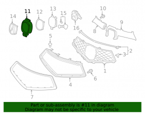 Acura MDX 17-20 grille cover for emblem without camera