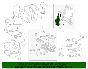 Lumbar support for the driver's seat of the Toyota Camry v50 12-14