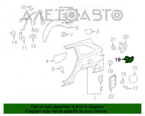 Fuel filler flap lock Toyota Highlander 14-19