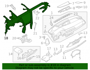 Under-torpedo pipe reinforcement Audi Q5 80A 18-24
