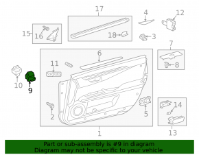 Front left window lift control for Lexus ES300h ES350 13-17